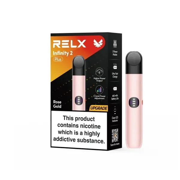 relx infinity 2 pod system kit rose gold