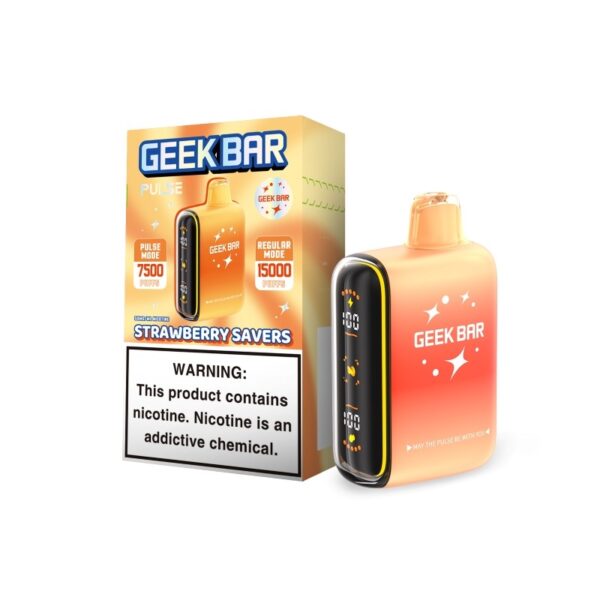strawberry savers geek bar pulse 15k savers